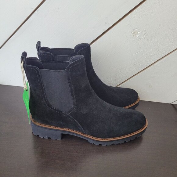 NEW Sam Edelman Women's 6.5 Jazmine Chelsea Boot Black Suede - Picture 3 of 10